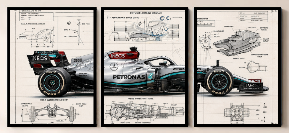 Mercedes F1 3-framed