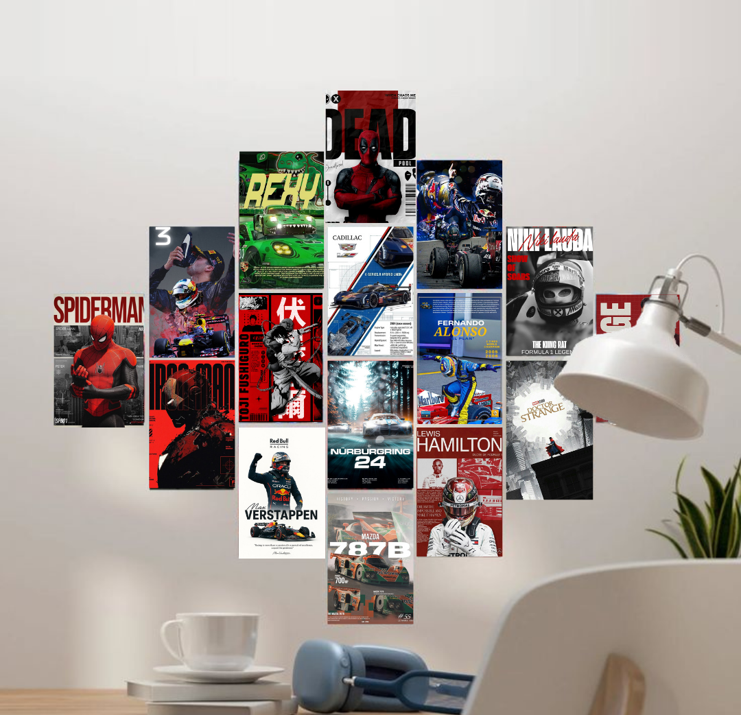 Prism Frames process and finished motorsport poster